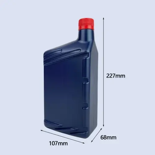 Car engine oil bottle dimensions showing 227mm height and container size