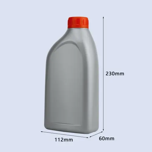 1 liter engine lube oil bottle dimensions showing 230mm height and 112mm width.
