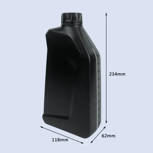 Plastic jerry bottle dimensions showing 234mm height and container size details