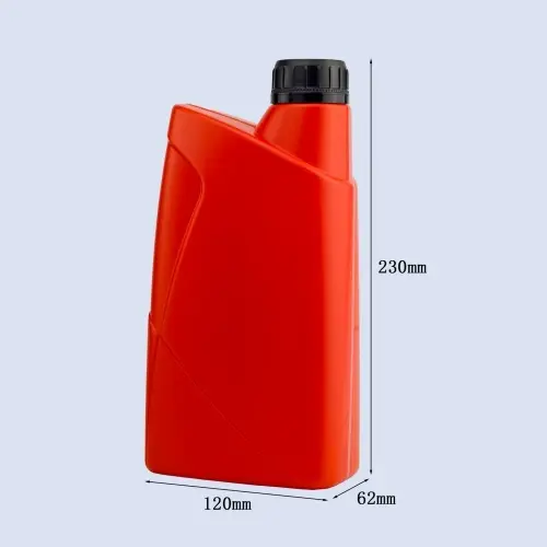 Red degreaser bottle dimensions showing 230mm height and container size
