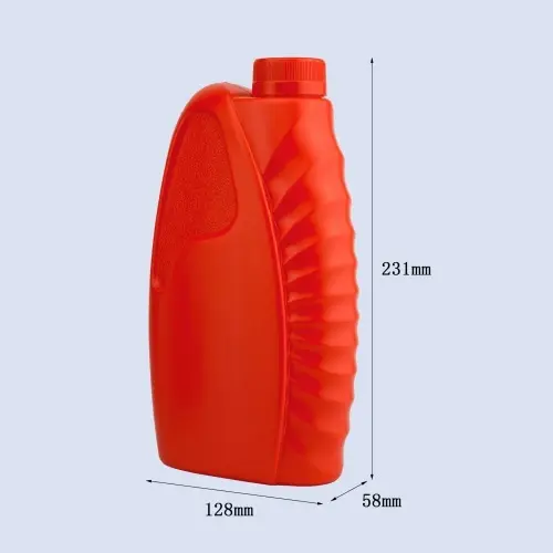 Motorcycle engine oil bottle dimensions showing 231mm height and container size