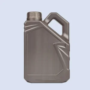 1.5 liter HDPE engine oil bottle with integrated handle for lubricant packaging.