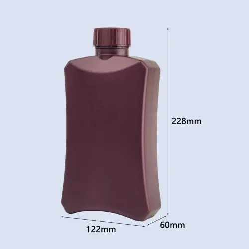 1000ml HDPE engine oil bottle dimensions 228mm x 122mm x 60mm.