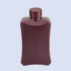 Front view of 1000ml HDPE curved body engine oil bottle.