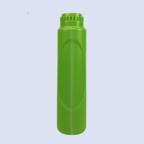 Front view of 1000ml HDPE engine oil bottle with curved body design.