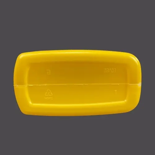 Bottom view of 1000ml HDPE engine oil bottle showing HDPE base design.