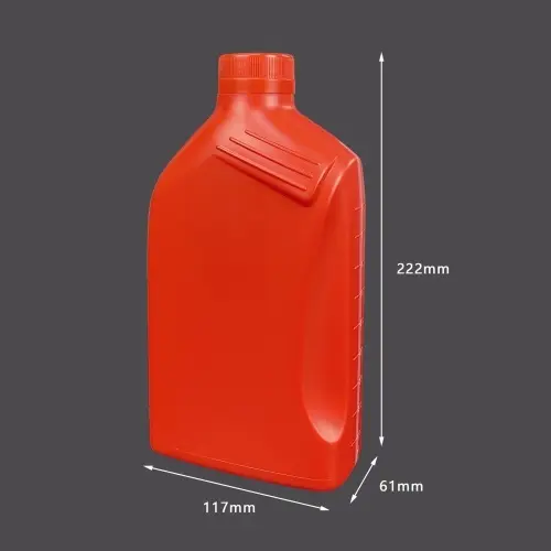 1000ml HDPE engine oil bottle dimensions with 222mm height and 117mm width.