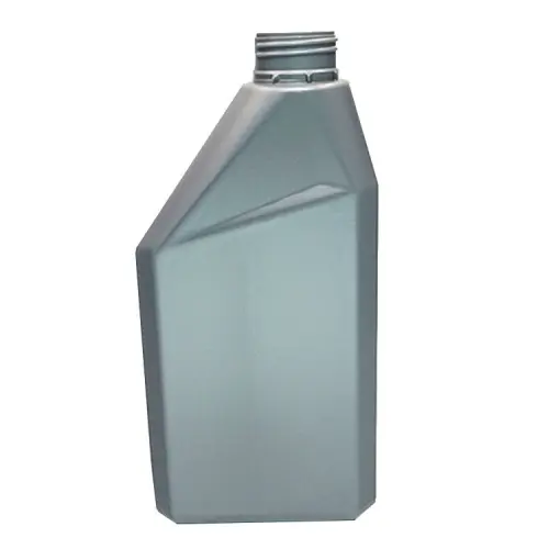 Grey 1000ml empty plastic engine oil bottle for motor oil packaging.
