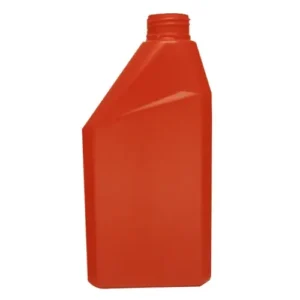 Red 1000ml plastic motorcycle engine oil bottle with rectangular body design.