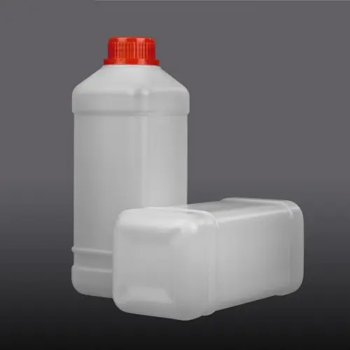 Two 1000ml square HDPE lubricant jerry cans for oil packaging.