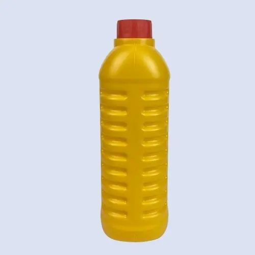 Gold 3.5 liter HDPE engine oil bottle with single handle for automotive lubricant packaging.