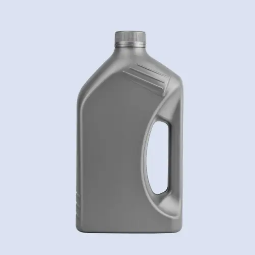 Gray 1.5 liter PE engine oil bottle with integrated handle for lubricant and motor oil packaging.