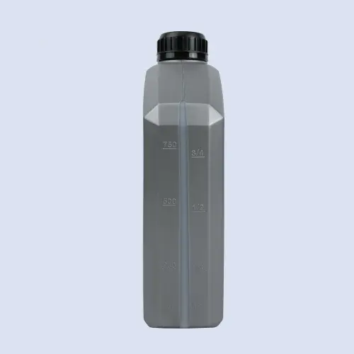 ray HDPE engine oil bottle with transparent liquid level measurement markings