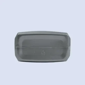 motor oil jerry bottle bottom panel Bottom panel view of gray plastic jerry bottle for engine oil packaging