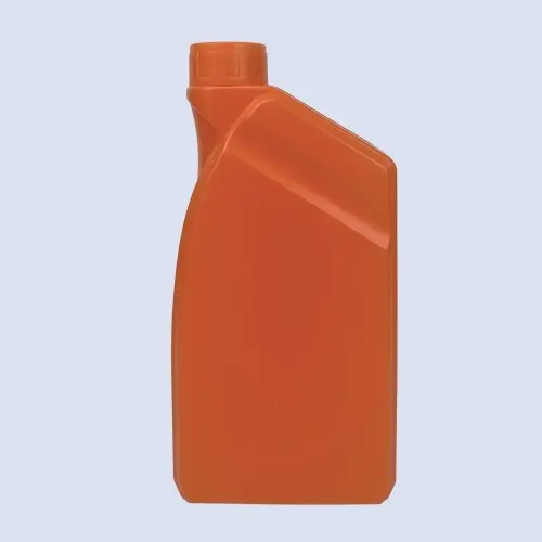 Orange 1 liter engine oil packaging bottle designed for automotive lubricant storage
