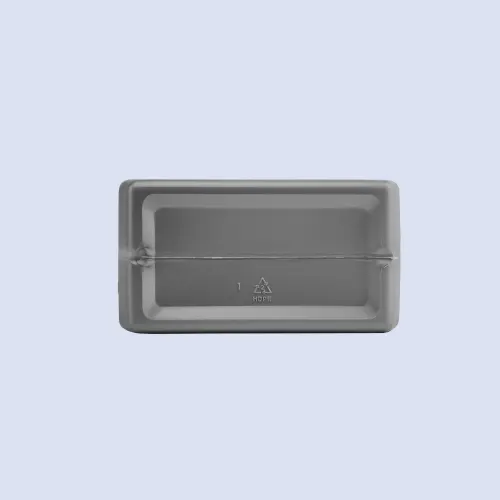 Front profile of empty plastic motor oil bottle for lubricant packaging applications