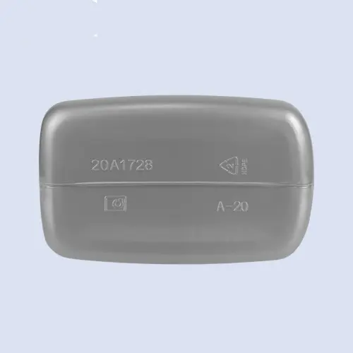 Bottom view of silver HDPE engine oil packaging bottle