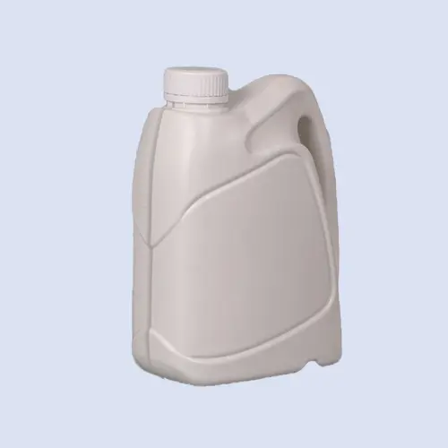 White color variation of 1.5 liter HDPE lubricant bottle for automotive oil packaging.