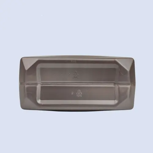 Bottom base of a 4 liter bronze HDPE plastic engine oil container showing reinforced construction for durable lubricant packaging.