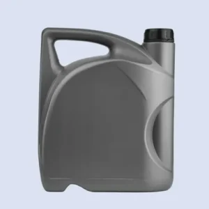 Front-facing 4 liter HDPE plastic bottle designed for engine oil, lubricants, and automotive fluid packaging.